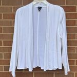 Eileen Fisher  White Drape Open Front Cardigan Size Small Photo 1
