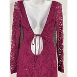 Jump  APPAREL By Wendye Caitin Laced Sequins Wine Dress‎ MEDIUM Photo 5