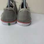 Sanuk  Gray Lace Up Tie Women’s Shoes Sz 9 Fray Sides Photo 5