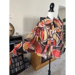 Molly Bracken Blouse Button Up Artsy Print Flowy Boho Sz S Long Sleeve NWT Photo 2