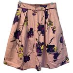 BB Dakota Women's Size 2 Pink Floral A-Line Knee Length Skirt Photo 3