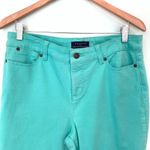 Talbots Simply Flattering 5-Pocket Seafoam Green Denim Jeans Pants 10 Photo 1