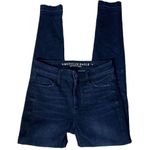 American Eagle Hi-Rise Jegging Dark Wash Raw Hem Size 0 Photo 1