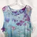Avenue  Plus‎ Size 26W 28W Top Handmade Tie Dye Tank Sleeveless Blue Purple 769 Photo 4