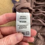 Year Of Ours  Lace Up Back Sports Bra in Taupe Photo 3