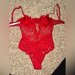 Victoria's Secret VS Red Lace Teddy Lingerie Photo 6