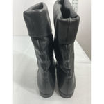 Easy Spirit Womans  Midcalf Boots 7.5 B Black Pull On Cuffs Flat Heel Photo 4