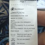 Jantzen Bloquv X  Swimsuit Small Zip Front Long Sleeve One Piece Blue Padded New Photo 10