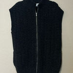 Diane Von Furstenberg  Wool Cashmere Textured Full Zip Vest‎ Size Medium Large Photo 0
