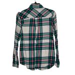 J.Crew J. Crew Flannel Shirt Size XS Boy Fit Green Pink White Plaid 100% Cotton Womens Photo 5