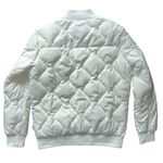 Calvin Klein  White Ivory Quilted Bomber Puffer Unisex Jacket Size Small NEW $225 Photo 3