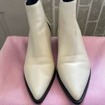 Marc Fisher White and Black Ankle Booties Sleek Design Photo 1