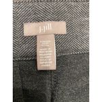 J.Jill Stretch Herringbone Gray Wide Leg Trouser Pants 10P Work Office Career Photo 6