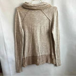 Free People Beach Cocoon Cowl Neck Pullover Heathered Oatmeal/Cream Size M/L Tan Photo 5