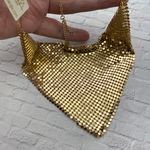 Amrita Singh Gold Mesh Bib Bandana Necklace Photo 2