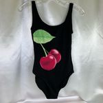 ONIA Kelly 1 Piece Swimsuit Black with Cherry graphic Small 🆕 Photo 2