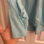 Athleta ‎ blue long sleeve embroidered detail yoga top size M Photo 2