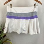 Nike  White Striped Pleated Tennis Skirt M Photo 1