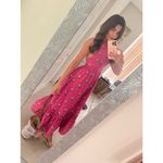 RHODE Hot Pink Marigold Flower Print Halter Style Salena Maxi Dress Size XS Photo 14