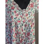 Vintage Jodie Arden Floral Print Nightgown, Size S White Photo 2