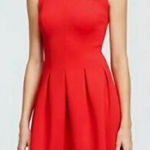 J.Crew Dress Womens 4 Red Pleated Mini A Line Scuba Tomato Girl Photo 0
