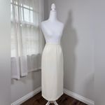 Karen Scott Vintage ‘00s  Ivory Pencil Maxi Skirt w/ Back Slit Photo 5