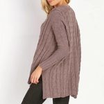Free People easy cable v neck sweater mushroom Photo 2