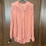 Free People Katie Bird Crochet Inset Shirt. Photo 3