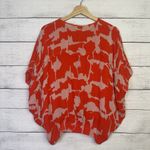 Diane Von Furstenberg DVF  Silk Orange Blouse Short Sleeve‎ Top Size P/S Resort Photo 5