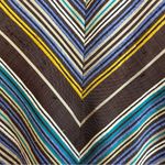 Akris Punto 100% Silk Chevron Blue/Brown Sleevless A-line Midi Dress Size 10 Photo 6