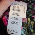 Karen Kane  SHEER MESH BRIGHT PINK FLORAL EMBROIDERED SCALLOP TRIM OVERSIZED TOP Photo 11