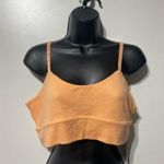 Athleta  Well Rested Longline Ribbed Sleep Bra Orange Size XL NWT Photo 3