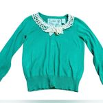 Anthropologie Field Flower Shamrock Green Cashmere/Cotton Blend Cardigan Sz S Photo 9