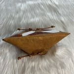 Carlos Falchi Vintage Tan Leather Patchwork Clutch Photo 4