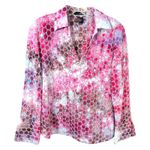 Willi Smith Medium Top Handmade Tie Dye Pink Eyelet Embroidered Cotton Boho 1687 Photo 1