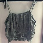 American Eagle  Outfitters blue slate Smocked Embellished Camisole Photo 1