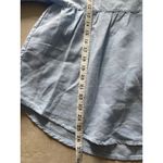 Lintico Blouse Womens Large Blue White Windowpane Plaid Linen Coastal Ethical Photo 6