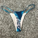 KRISTEN LONIE SWIMWEAR Wild Teal Bikini Bottom Thong Cheeky Sz M Blue Size M Photo 5