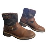 White Mountain Boots Womens Size 9 Brown Carlin Ankle Buckle Zip Booties Casual Photo 1