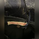 Rebecca Taylor  Bow Strapless Blue Silver Metallic Floral Dress ASO Taylor Swift Photo 2