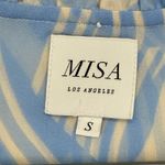 MISA Los Angeles Becca Dress Short Sleeve Blue Beige Zebra Print S READ Photo 6