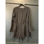 Derek Lam  New York Silk bell sleeve pleated key hole black romper shorts size 10 Photo 1