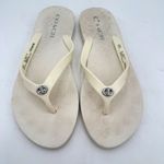 Coach  Women's White Abbigail Flip Flop Thong Sandals Size 9 Photo 3