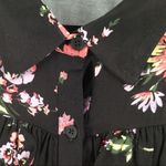 Jill Stuart Jill  black floral ruffed boho dress Photo 4