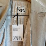 ZARA NWT Limited Edition Layered Business Casual Cotton Linen Blazer Photo 3
