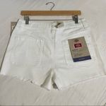 Dickies Shorts Junior Size 11/30 NWT Denim White High Rise Distressed Raw Hem Photo 5