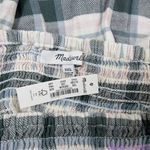 Madewell NEW  Lucie Elbow-Sleeve Smocked Mini Dress in Lebaum Plaid, XXL‎ Photo 12