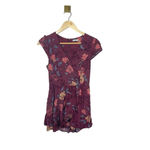 Urban Outfitters  Kimchi Blue Floral Romper in Maroon/Blue Size 2 Photo 7