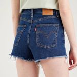 Levi's Women's Dark Blue High Rise Jean Shorts Photo 1