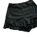Lush Clothing Lush black high waisted ruffle shorts with zipper back Photo 1